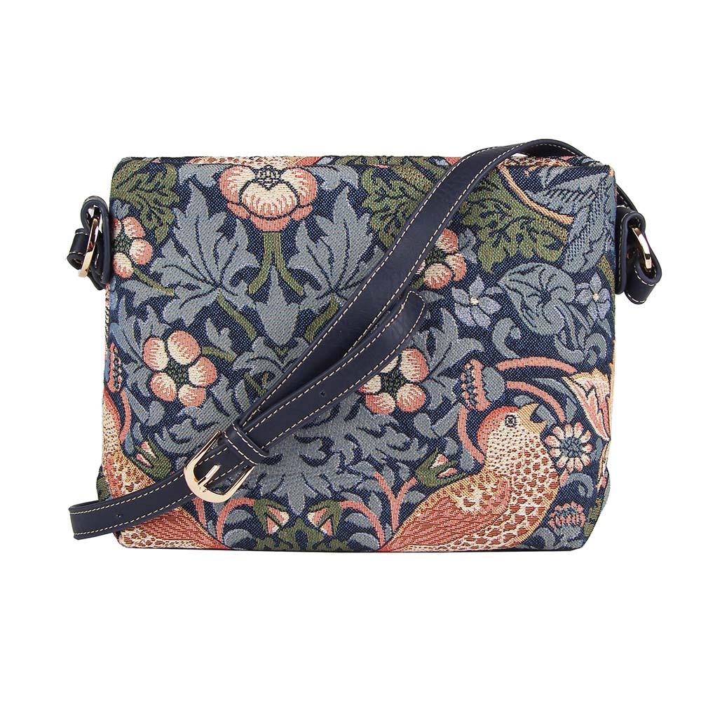 William Morris Strawberry Thief Blue - Cross Body Bag