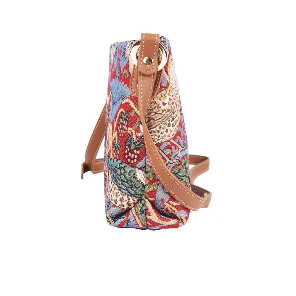 William Morris Strawberry Thief Red - Cross Body Bag